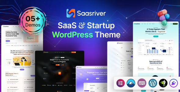 SassRiver – SaaS & Tech Startup WordPress Theme