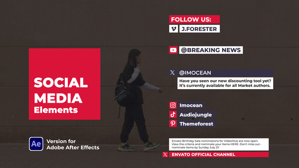 Social Media Elements Titles template preview