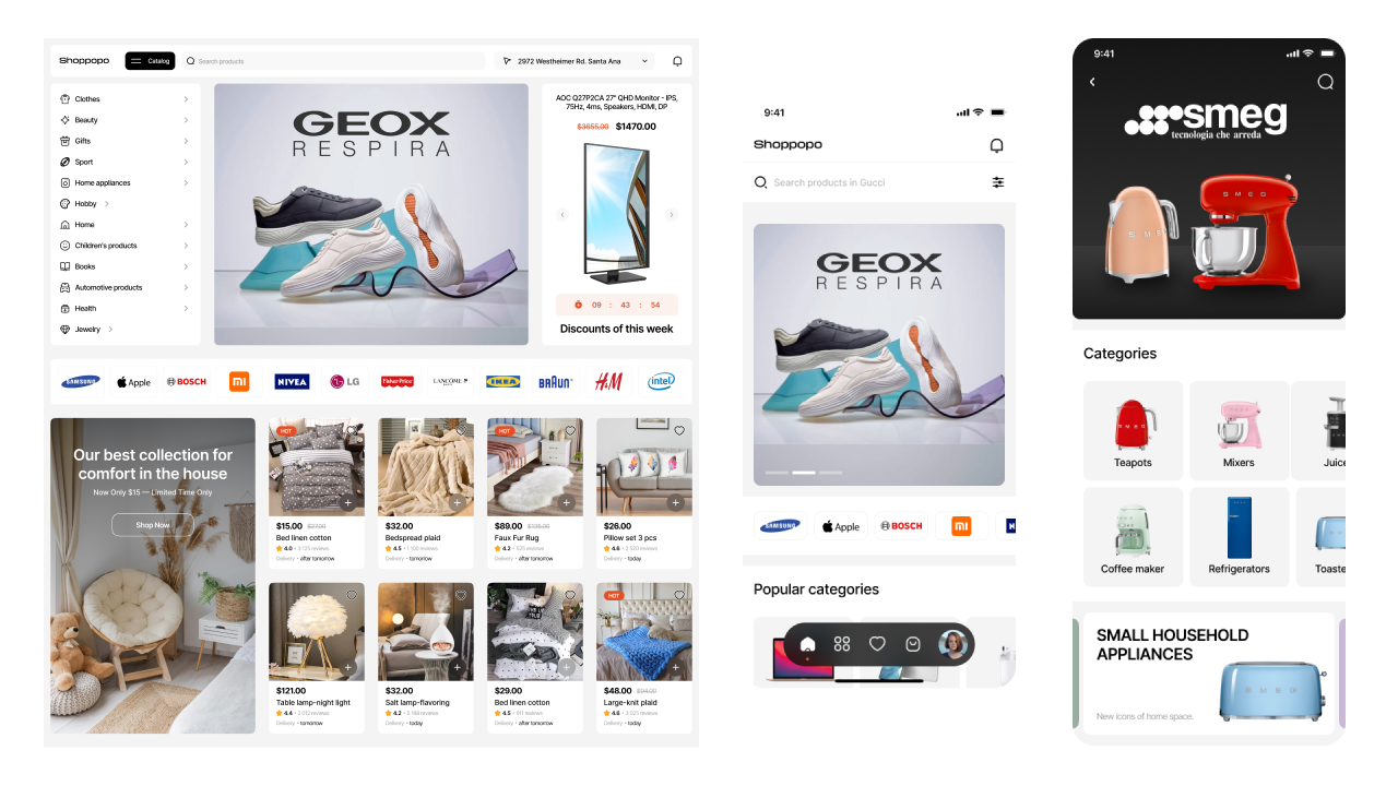 UzMart 多供应商电子商务市场 - 电商移动应用、网站、卖家和管理面板_3