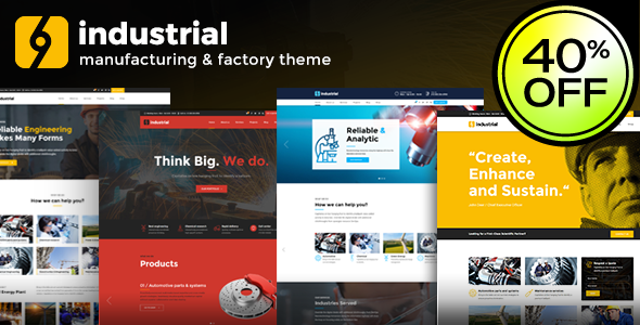 Industrial – Manufacturing Factory WordPress Theme