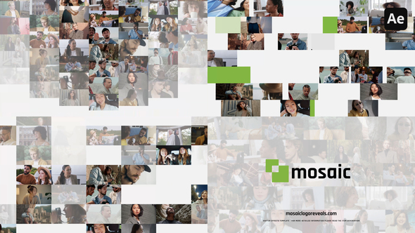 10 WideScreen Mosaic Logo Reveals Logo Stings template preview