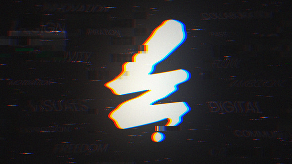 Glitch Logo Transitions Elements template preview