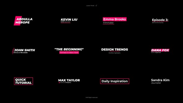 Lower Thirds - AE Elements template preview