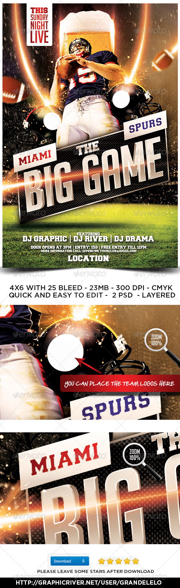 The Big Game Football Flyer 2 0 By Grandelelo Graphicriver