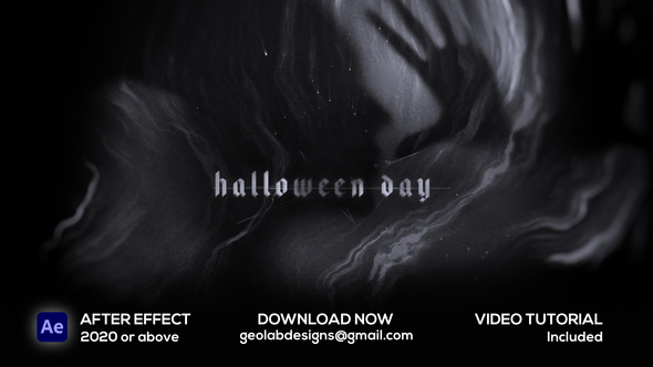 Halloween Day Titles Video Displays template preview