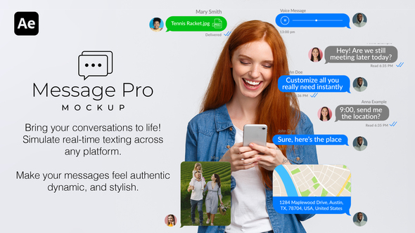 Message Pro Mockup Titles template preview