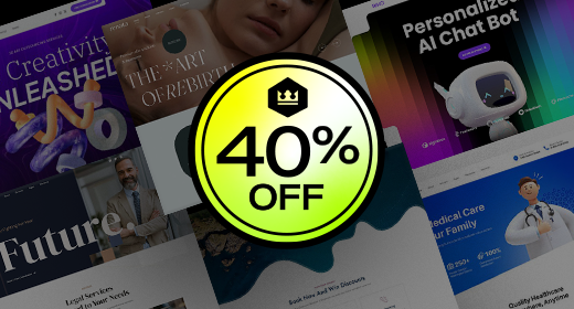 40% OFF on Bold Themes