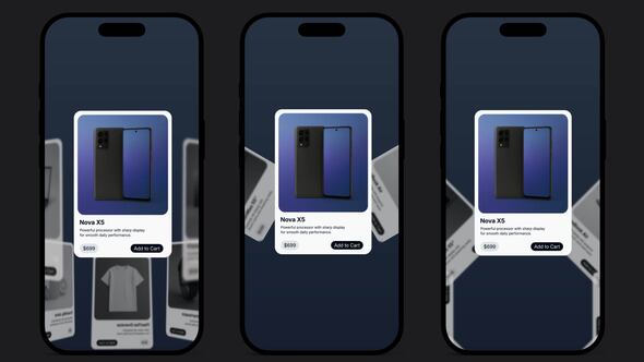 Vertical Product Promo Carousel Elements template preview