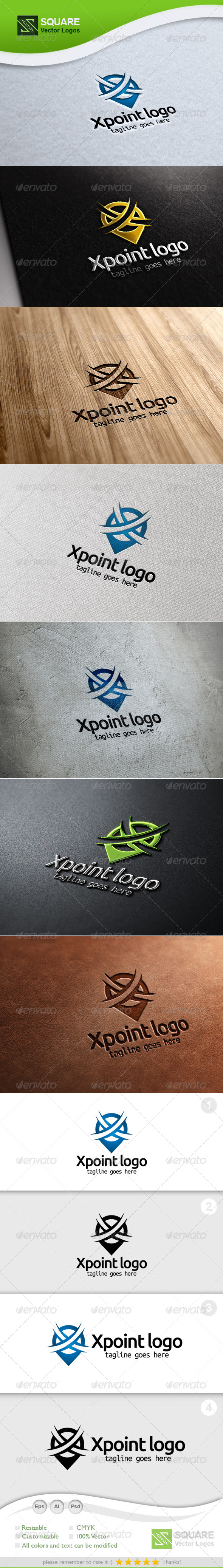 X, Locator Vector Logo Template - Letters Logo Templates