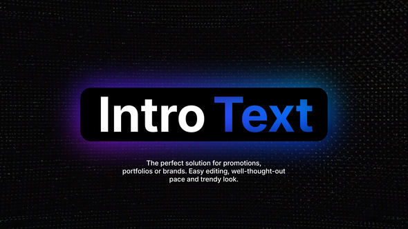 Intro Text | After Effects Titles template preview