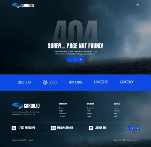 Cargoid - Modern Global Cargo & Logistic Elementor Template Kit