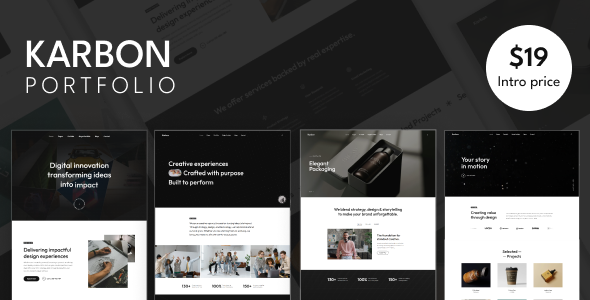 Karbon - Minimal Portfolio WordPress Theme