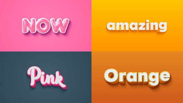 Text Effect - 3D Style 03 Titles template preview