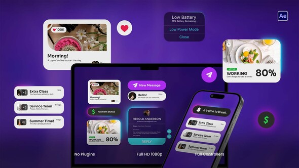 Notification UI Elements template preview