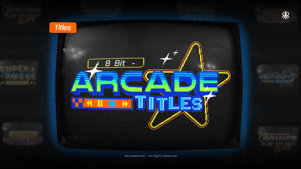 8-bit Arcade Titles Titles template preview