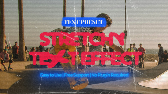 Stretchy Text Effect Titles template preview