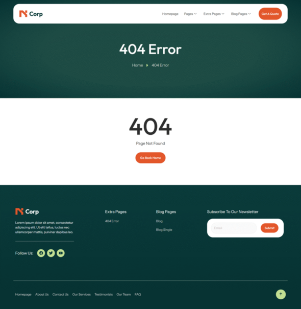 NCorp - Business Consulting Elementor Template Kit