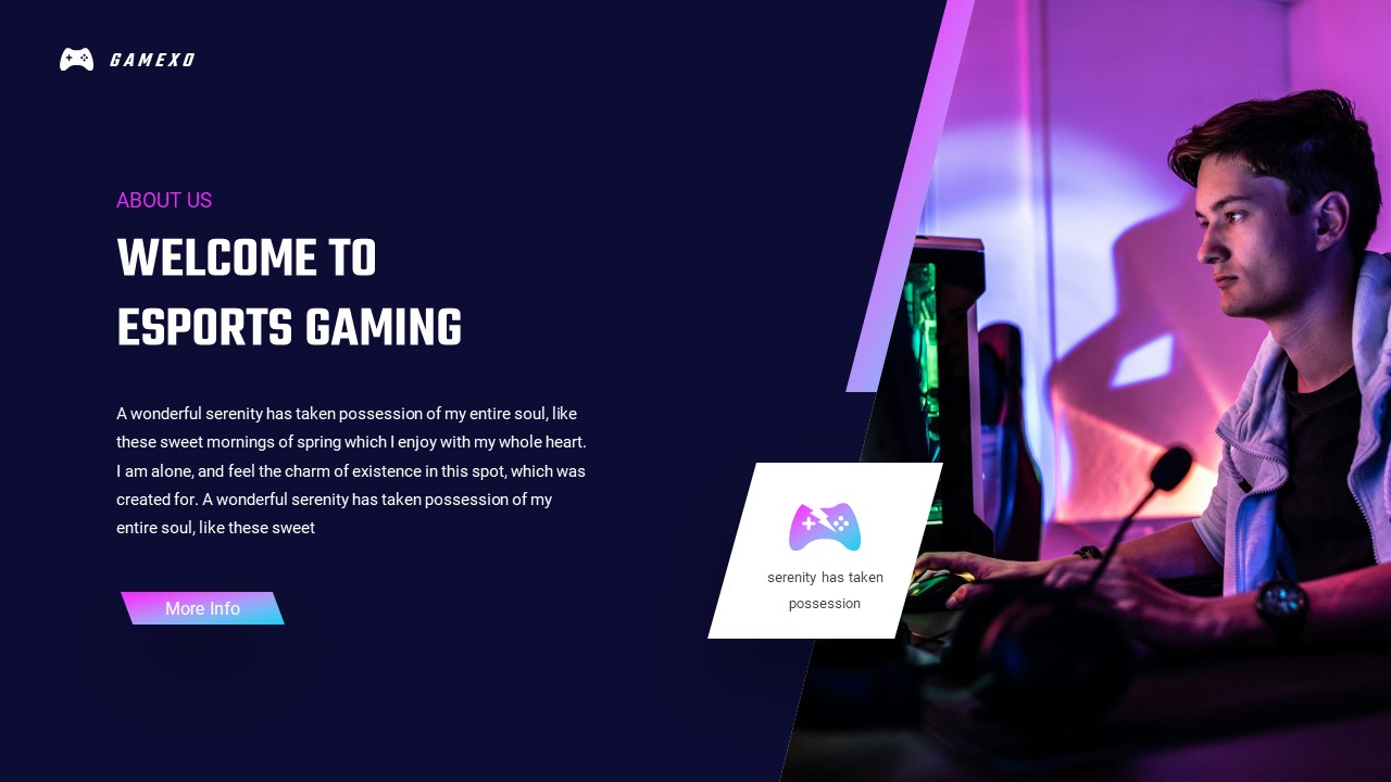 Gamexo - Esports Gaming PowerPoint Template, Presentation Templates