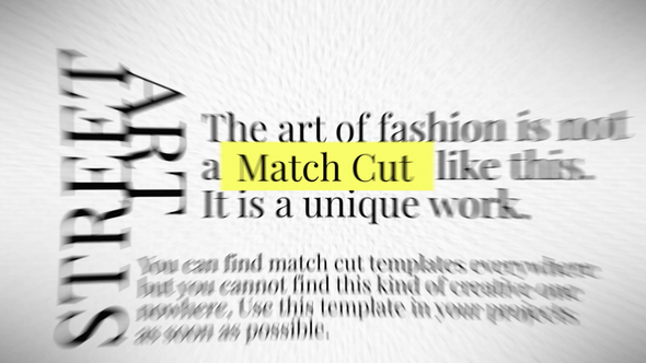 Match Cut Titles template preview