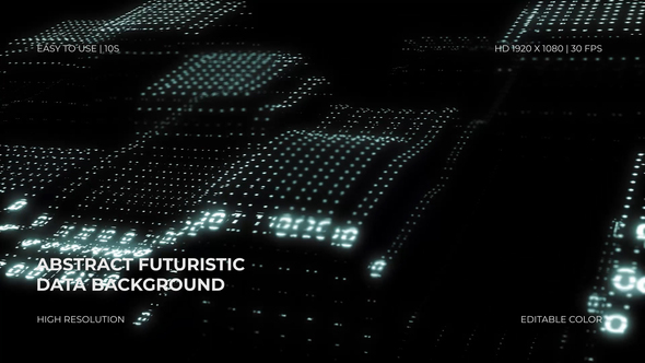 Abstract Futuristic Data Background Video Displays template preview