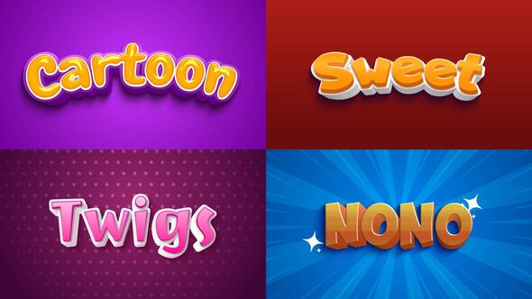 Text Effect - Cartoon Style 01 Titles template preview