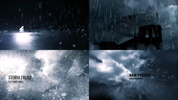 Heavy Rain Pack Title for After Effects Openers template preview