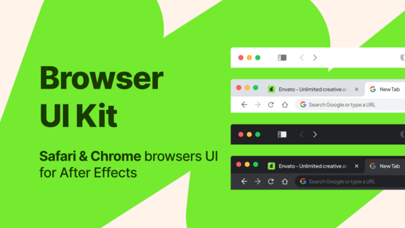 Browser UI kit Logo Stings template preview