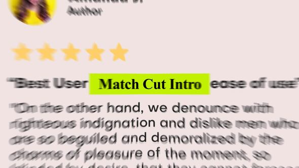 Horizontal Match Cut Openers template preview