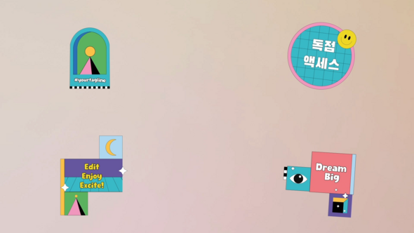 Stylish Geometric Shapes Titles for After Effects Titles template preview