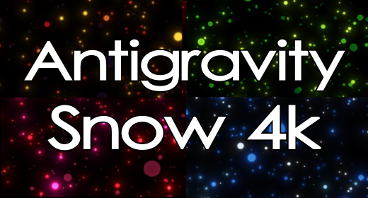 Snow Antigravity 4K (Dark Background)
