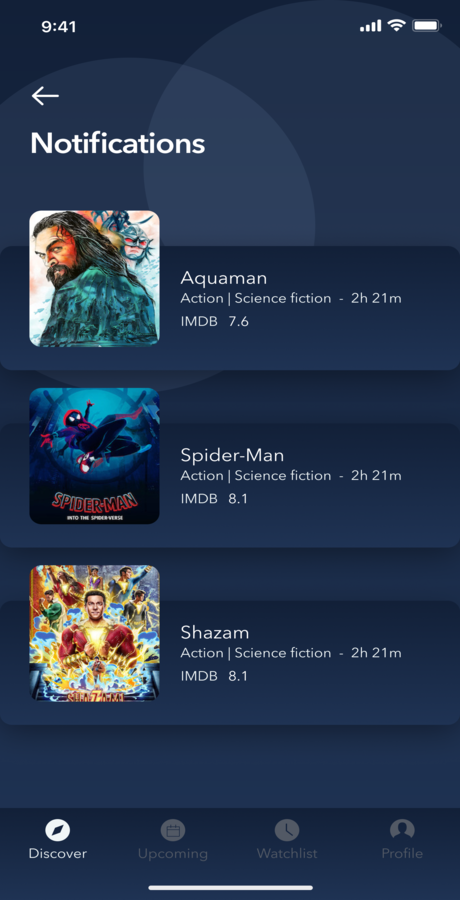 Ios Imdb The App Online Movie Streaming Booking ANDROID IOS FIGMA
