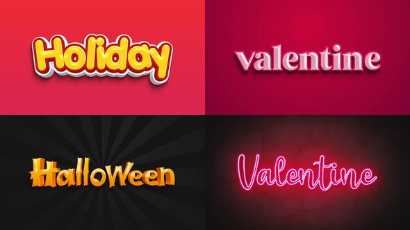 Text Effect - Holiday Style Titles template preview