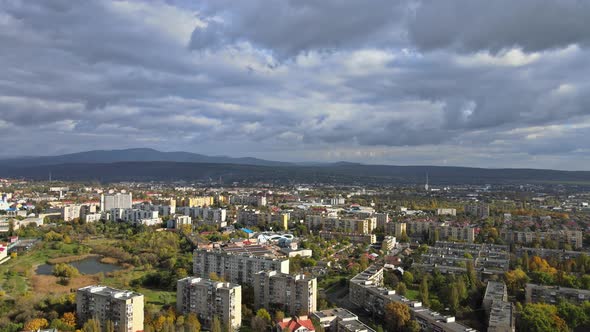 Panorama View From City Uzhgorod Located in Transcarpathia alt