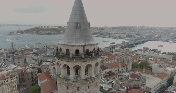 Istanbul Galata Tower And Golden Horn Aerial View 4 alt
