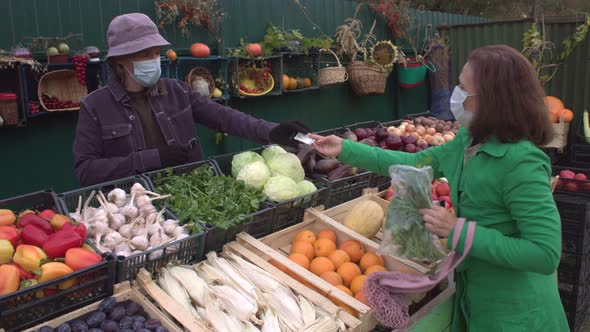 Buying Parsley at the Market. 2 Shots. alt
