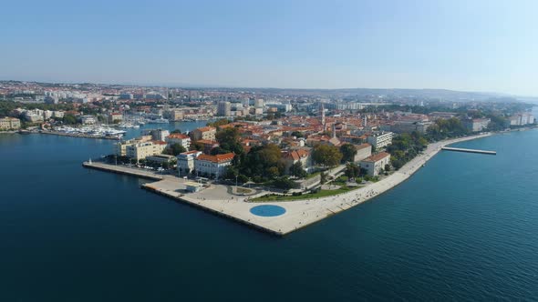 Aerial View of the Old City of Zadar