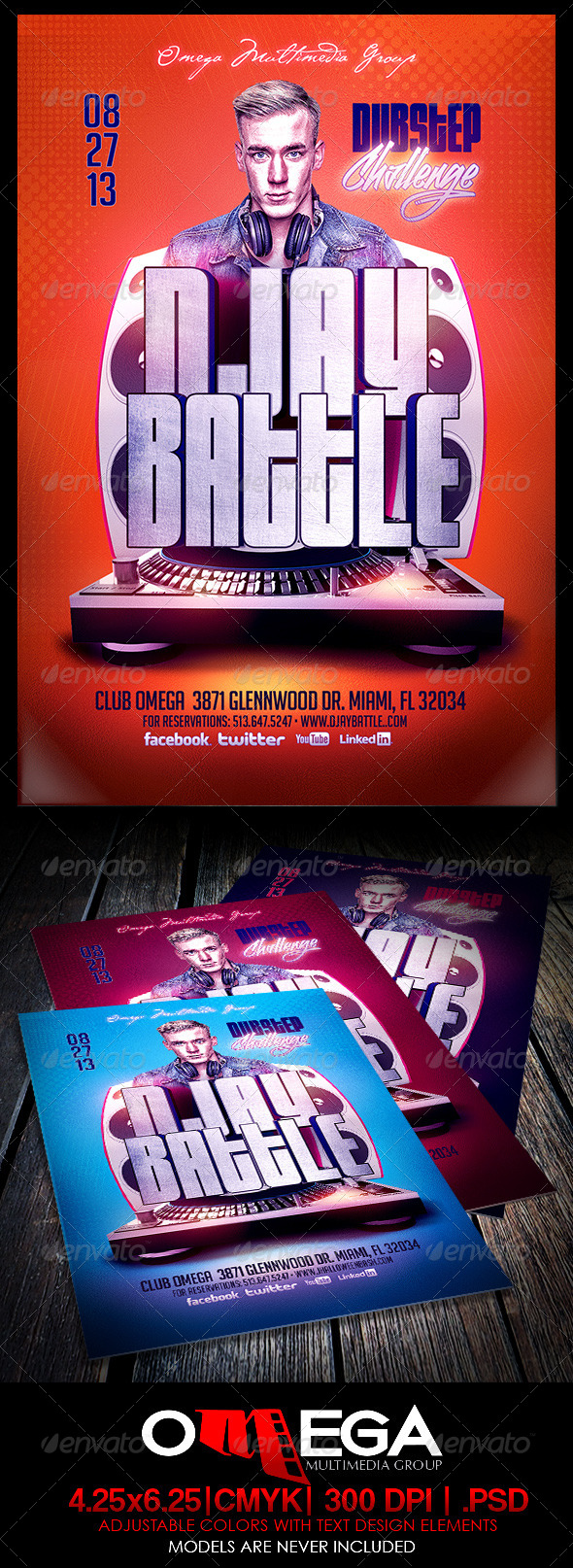 DJay Battle Dubstep Challenge - Flyers Print Templates