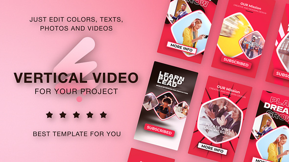 Verical Reel Red Product Promo template preview