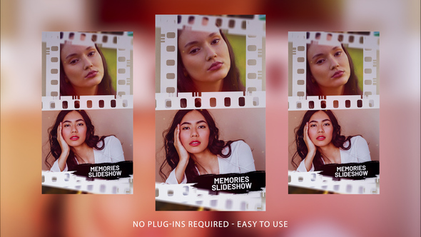 Vertical Memories Spring Video Displays template preview