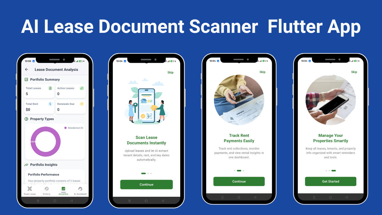 AI-Powered Rent Tracking Flutter App | Lease Document Scanner ...