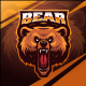 Bear Head Mascot 