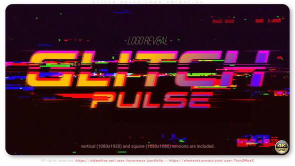 Glitch Pulse Logo Animation Logo Stings template preview