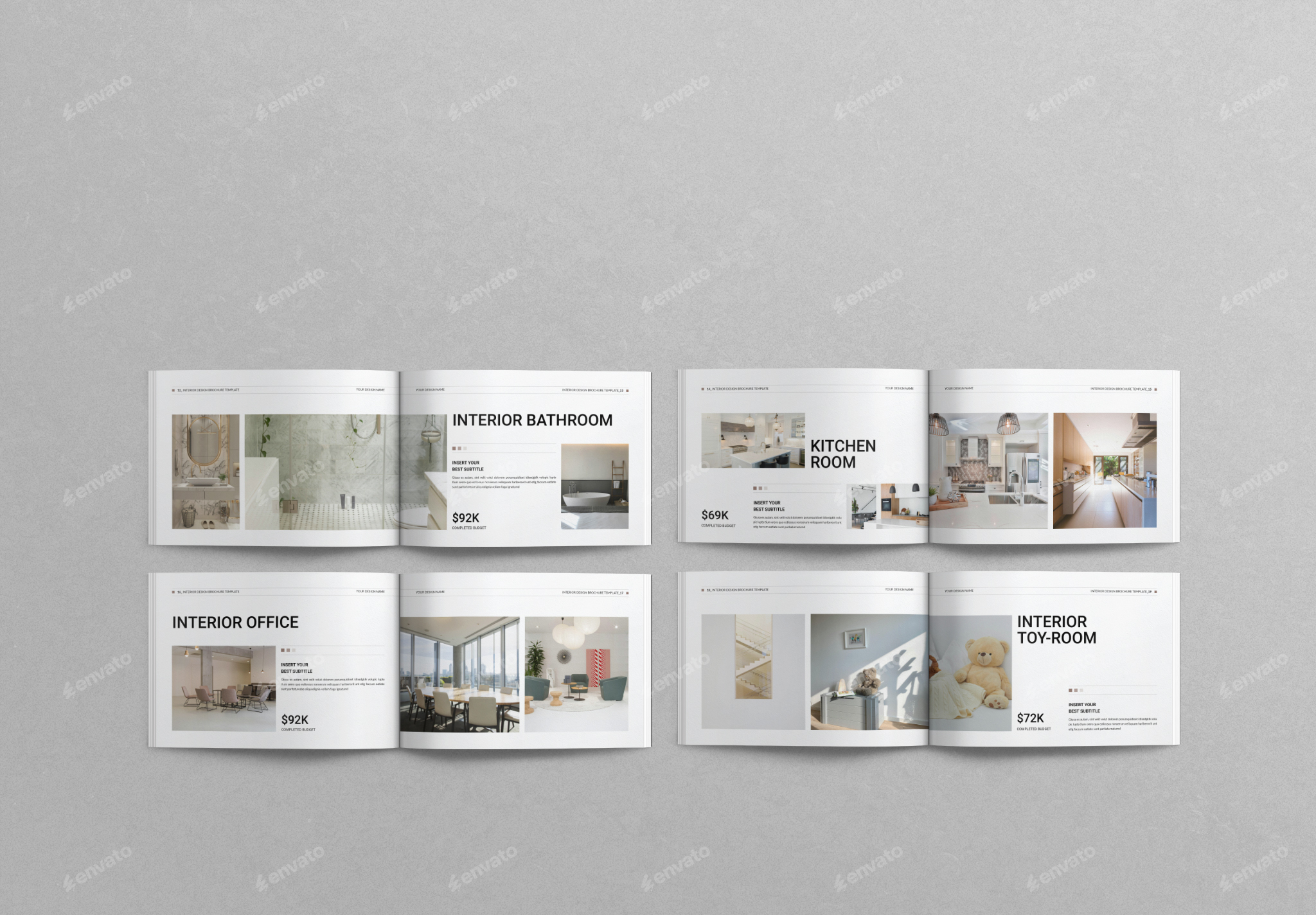 Interior Design Brochure Template Landscape, Print Templates | GraphicRiver