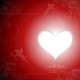 Happy Valentine's Day Paper Heart on Grunge