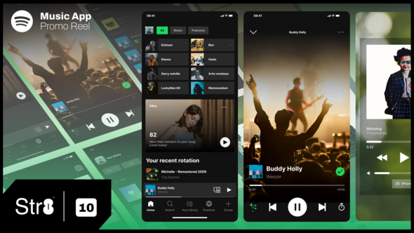 Music App Promo Titles template preview