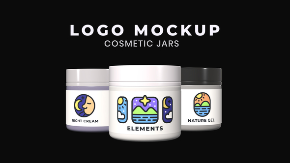 Logo Mockup on Cosmetic Jar template | After Effects Logo Stings template preview