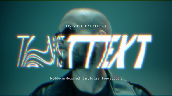 Twisted Text Effects Titles template preview