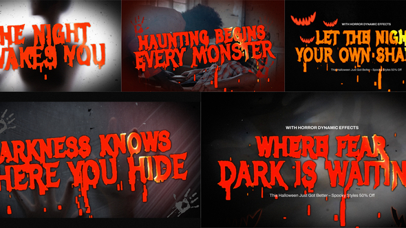 Horror Title Animation Titles template preview