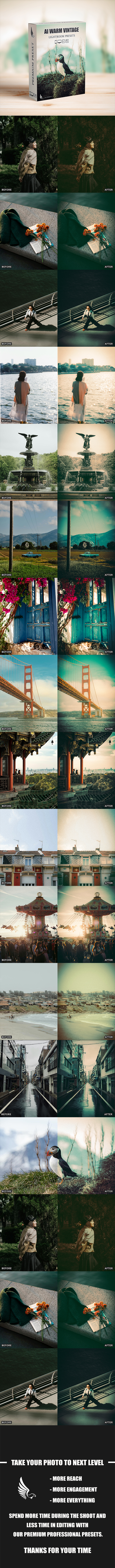 AI-Optimized Warm Vintage Film Tone Lightroom Presets