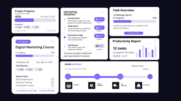Progress Infographic Logo Stings template preview